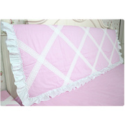 韩式布艺全棉床头套粉色，玫红色夹棉床头罩，床头软包可尺寸