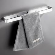 太空铝浴室单杆毛巾架卫生间免打孔收纳置物架厕所壁挂式毛巾挂杆