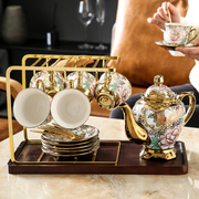 高档陶瓷咖啡杯套装带托盘欧式现代轻奢ins风英式下午茶茶具茶壶