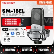 Takstar/得胜 SM-18EL 电容麦克风录音K歌网红直播唱歌有声书话筒
