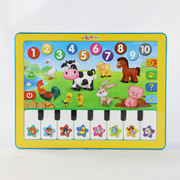 外贸尾货俄语学习平板玩具农场动物钢琴数字音乐考试儿童触摸有声