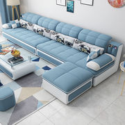 .布艺沙发小户型现代简约皮布沙发组合三人位沙发可拆洗布艺