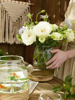 定制日式花瓶透明玻璃客厅插花摆件水养植物绿萝水培器皿桌面生态