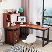 电脑台式桌转角书桌书柜书架，组合一体桌学生人造板简约家用卧