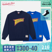 Mitchell&Ness勇士NBA潮流圆领卫衣男秋冬款2023运动套头衫