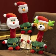 圣诞节装饰玩偶圣诞老人公仔跨境麋鹿雪人长脖子可爱造型礼物