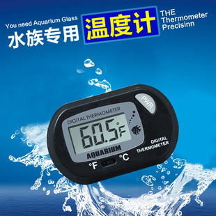 水族箱鱼缸爬虫箱吸盘式宠物箱温度计电子温度计带探头水温表测温
