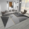 客厅地毯现代简约北欧风轻奢茶几毯卧室床边毛毯家用可洗几何地垫