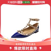 99新未使用香港直邮valentino铆钉平底鞋uw2s0376vod