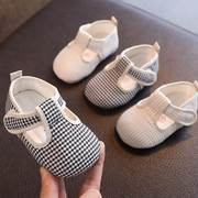 婴幼儿学步鞋室内1一2两岁宝宝鞋子婴儿鞋春秋男宝宝布鞋软底大气