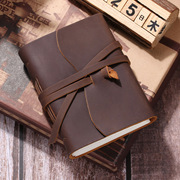 真皮手账本，纯手工缝线笔记本复古tn旅行者日记本可定制