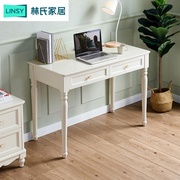 林氏家居韩式田园电脑台式桌卧室家用写字网红书桌梳妆台一体BD3V