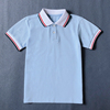 儿童校服夏装小学生班服棉学院风园服男童女童蓝色短袖T恤POLO衫