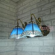 明轩灯具地中海风格阳台浴室灯现代灯蓝色美人鱼艺术双卫生间壁灯