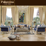 欧式沙发123组合美式全实木，客厅家具简欧法式小户型沙发整装