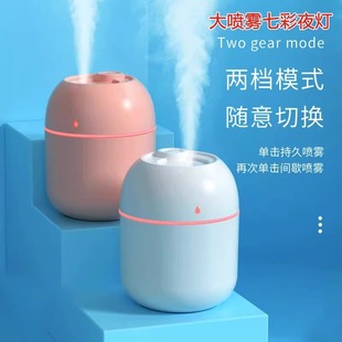 赫俞小型usb加湿器2023家用卧室，办公室桌面空气，教室加湿器雾化补水喷雾便携喷雾器