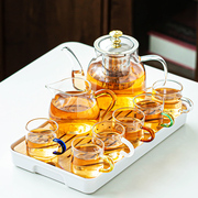 耐热玻璃功夫茶具套装家用简约茶壶日式轻奢大容量办公会客泡茶器