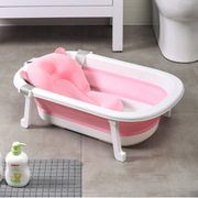幼儿职业技能大赛 婴儿折叠浴盆可躺可坐两用儿童洗澡盆塑料浴缸