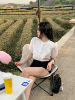 一只西由xiyo2024春季法式花边，蕾丝白色衬衫上衣黑色短裤女