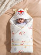 童泰初生婴儿纯棉包被春秋夏季抱被新生龙宝宝(龙宝宝)用品产房薄包单外出(单外出)