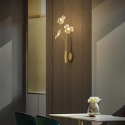 品质全铜轻奢壁灯卧室床头灯现代简约创意锦上添花款客厅电视背景