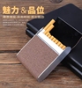 便携商务烟盒20支装创意不锈钢男女，翻盖帆布皮质烟盒