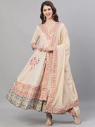 印度进口女装纯棉印花连衣裙含披肩2件套A字长裙高腰民族风情V领