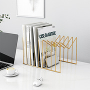书架桌面收纳整理架办公室杂志，置物架铁艺简易创意网红桌上小书架
