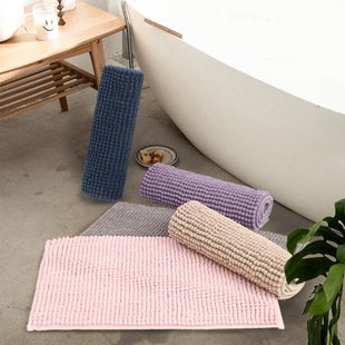 短毛素色雪尼尔地浴室防滑雪尼尔地毯热熔胶门客厅地毯