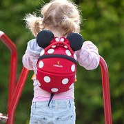 英国LittleLife 迪士尼系列幼儿双肩小背包带防走失带 米奇米妮包