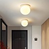 led现代简约圆球玻璃灯具，玄关入户灯衣帽间，走廊过道led吸顶灯