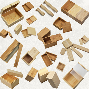 各式木盒加工定制抽拉式楠竹盒，大小号桐木盒翻盖松木盒包装盒