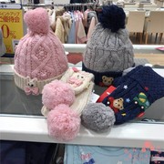 国现mikihouse冬季儿童针织帽围巾，手套多件套，268267261