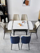 2023可伸缩折叠岩板餐桌椅组合现代简约小户型餐桌家用正方形饭桌