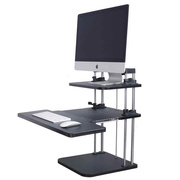 站立式电脑架桌面台式升高架笔记本多功能双层升降电脑支架办公桌