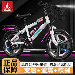 凤凰儿童自行车6-12岁男女孩中大童小学生山地车变速碟刹20寸单车
