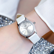 系带价小表盘手表日历GUOU石英真皮水钻时尚圆形女普通国产腕表