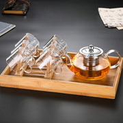 耐高温玻璃泡茶壶加厚耐热防爆不锈钢，过滤煮茶壶套装家用待客茶具