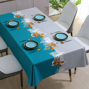 桌布免洗防水防油防烫餐桌布，台布桌垫茶几，垫长方形轻奢高级感餐布