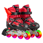 轮滑鞋儿童溜冰鞋全套装女童男童滑轮鞋旱冰鞋成人初学者可调闪光