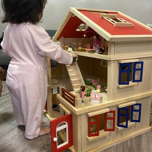女孩小屋别墅公主房子儿童房玩具屋木制过家家玩具益智大型娃娃家