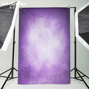 意达欧紫色抽象油画风拍照背景布儿童(布儿童)摄影背景道具3d立体模特背景