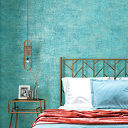 素色纯色墙纸北欧风格孔雀蓝绿，灰色系家装家用客厅，卧室水泥灰壁纸