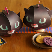 橡树果子万圣节包装盒立体黑猫创意手提包装盒 烘焙DIY饼干盒