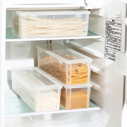 面条收纳盒长方形塑料冰箱厨房，食品级密封盒，保鲜盒带盖杂粮挂面盒