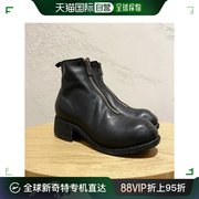 香港直邮guidi黑色女士中筒靴pl1-softhorse-blkt