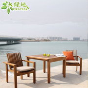 户外休闲桌椅花园阳台套装喝茶桌方桌五件套装木质家具组合桌