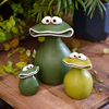 卡通可爱大嘴蛙花盆装饰品，摆件青蛙动物创意，童趣桌面花园杂货礼物