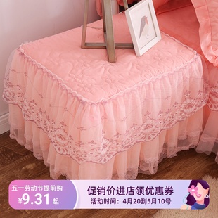 蕾丝床头柜罩套防尘罩卧室公主，风纯棉盖布盖，巾欧式小台布布艺