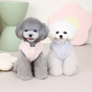 狗狗衣服秋冬装粉色加厚棉衣，猫咪蓝色小型犬，宠物服装马甲款棉背心